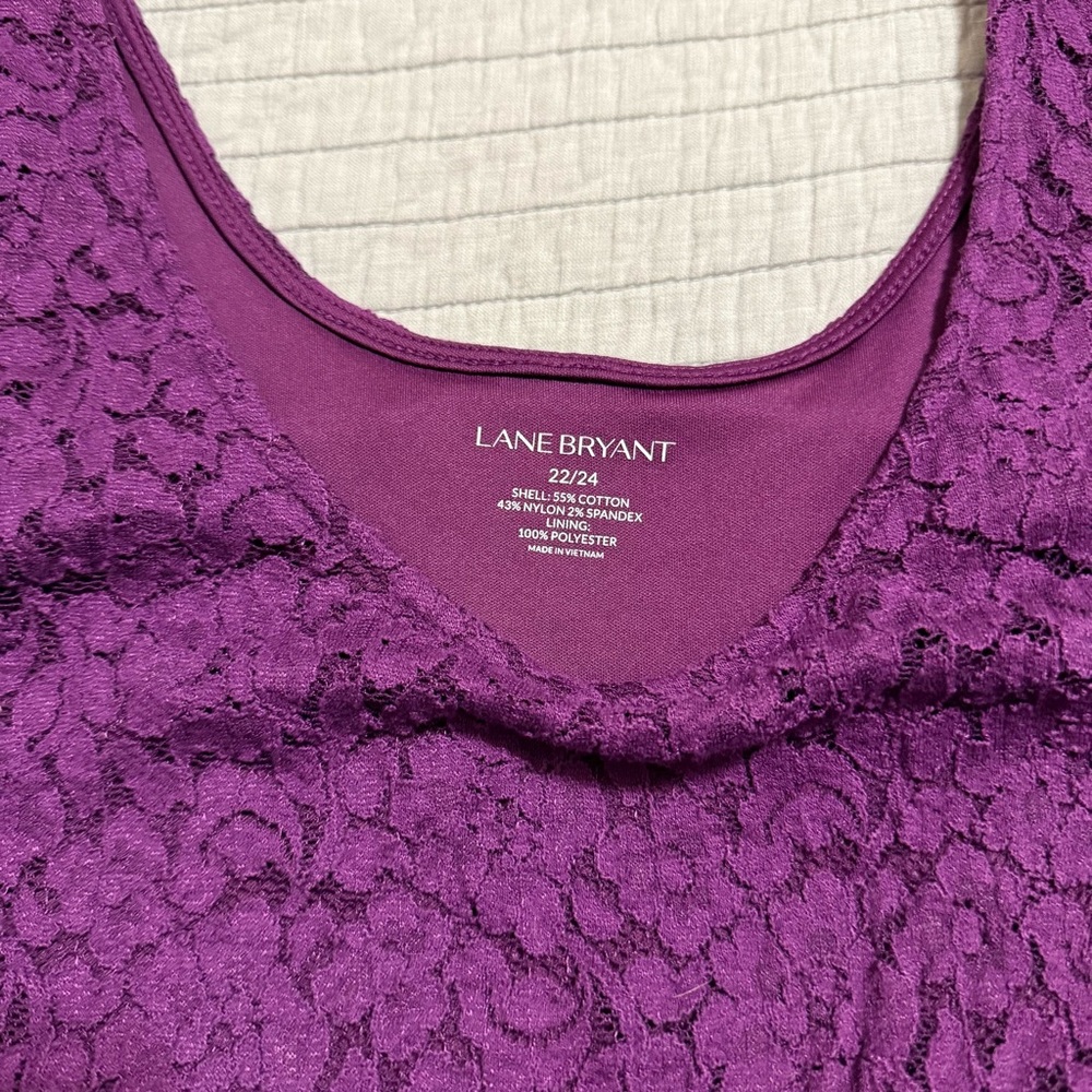 Lane Bryant Lace Tank Top Size  22/24 - Picture 2 of 8